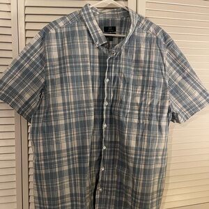 George Blue and White Casual Button Down Shirt